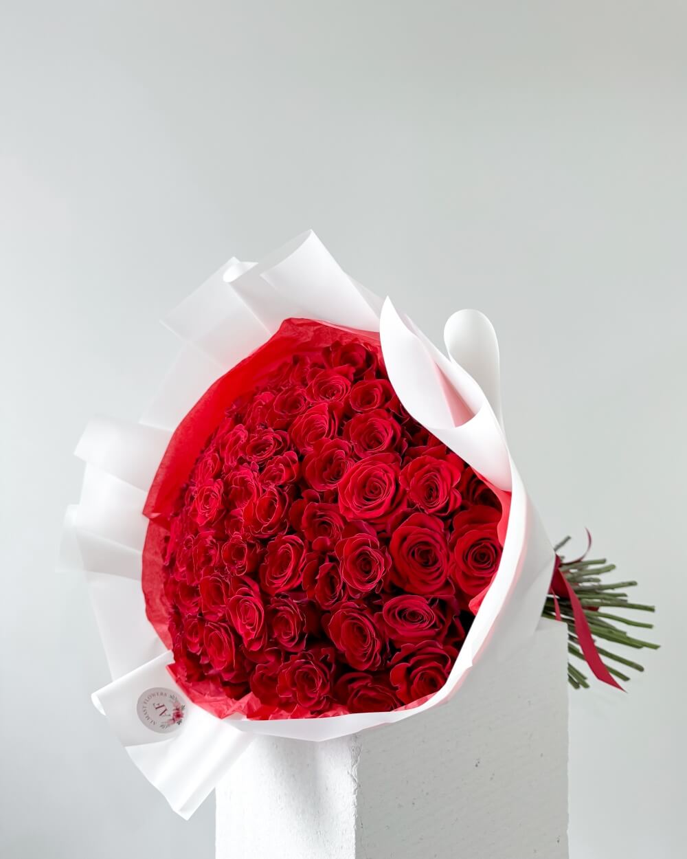 Kytice červených růží 70cm