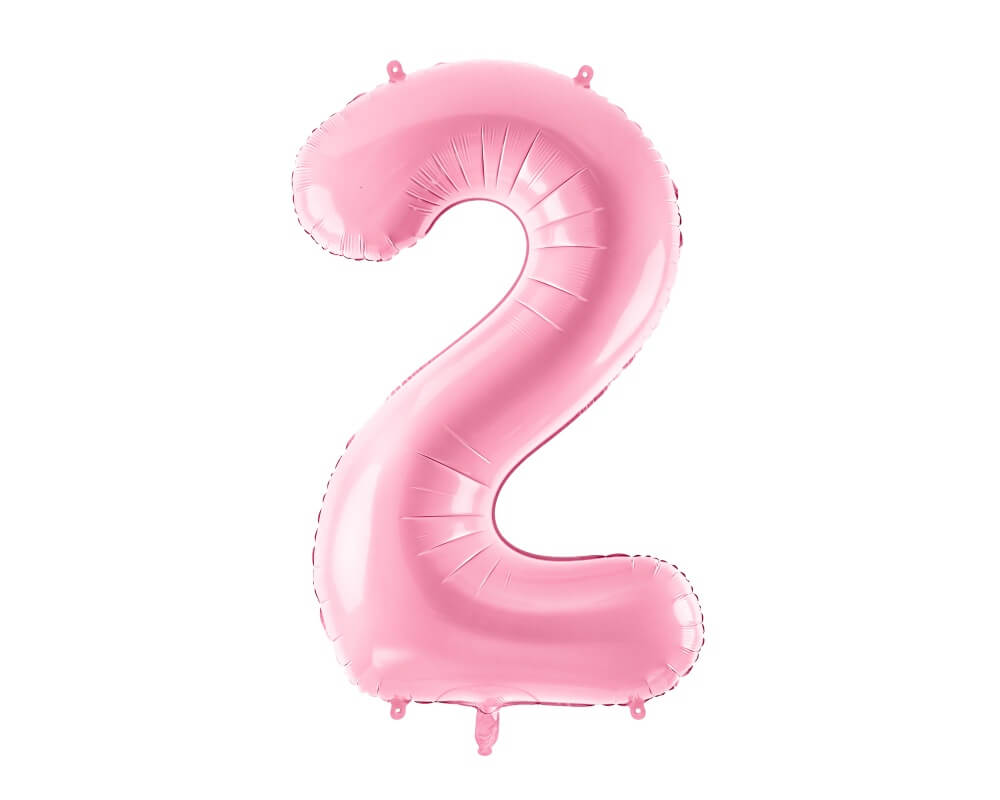 Foliový balónek číslice 2 růžová 86cm +HELIUM