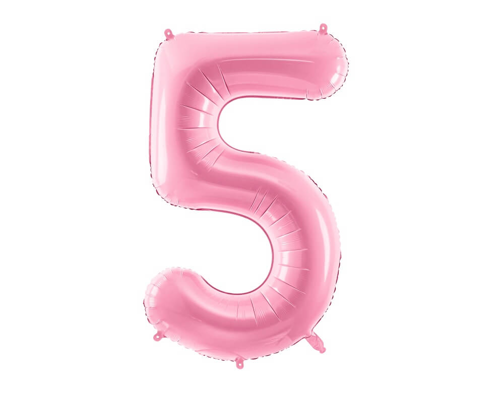 Foliový balónek číslice 5 růžová 86cm +HELIUM