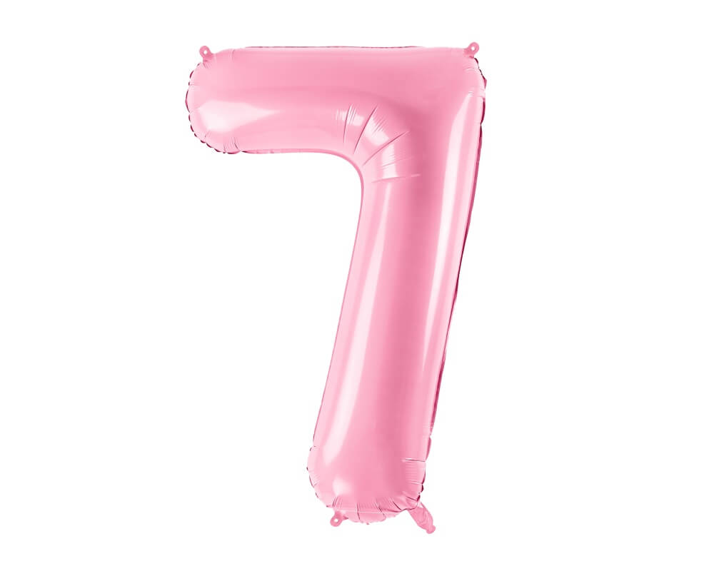 Foliový balónek číslice 7 růžová 86cm +HELIUM