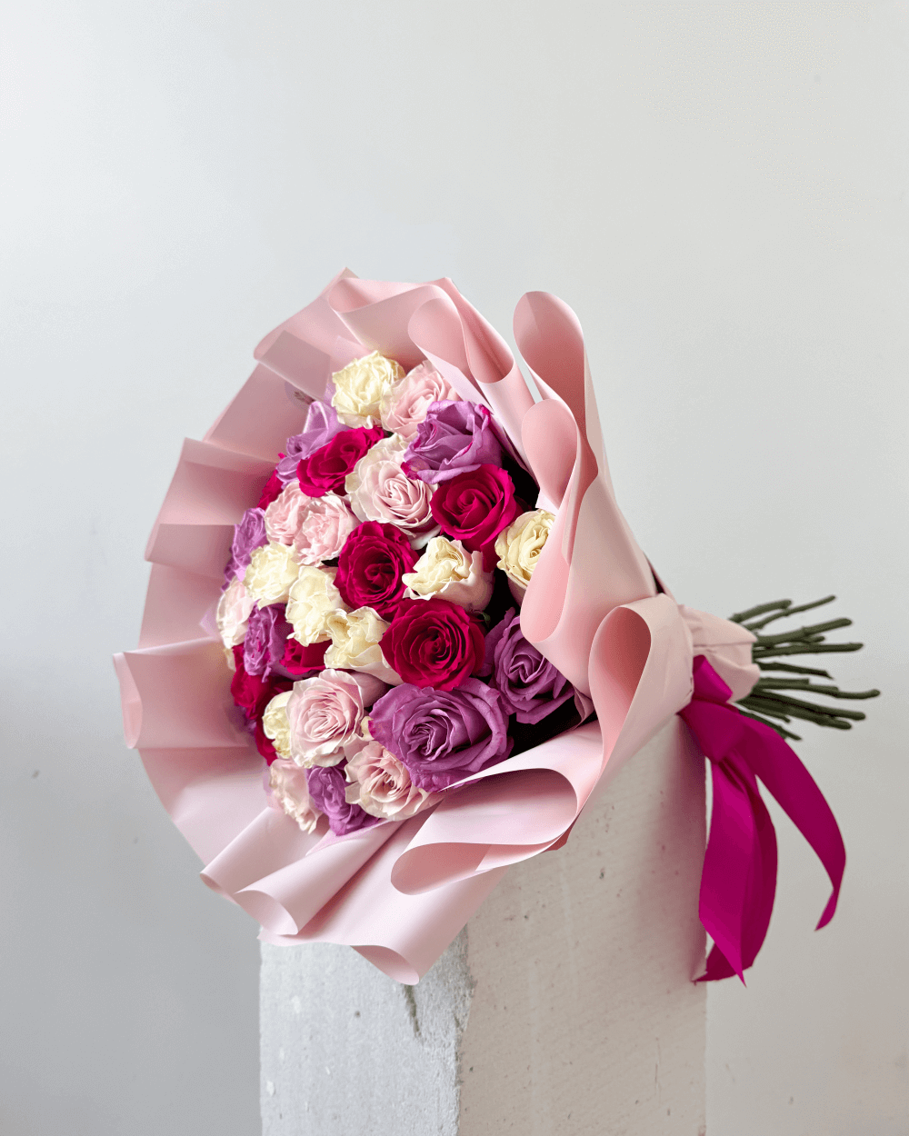 Kytice růží mix pastelových barev