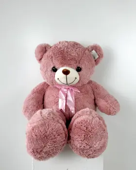 Plyšový medvěd starorůžový 70cm