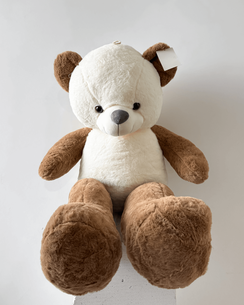 Plyšový medvěd bílo hnědý 100cm