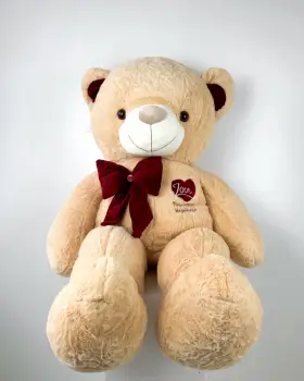Plyšový medvěd LOVE světle hnědý 140cm