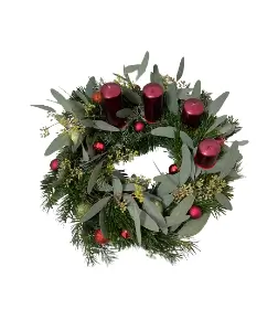 Adventní věnec přírodní vínový Ø 25cm