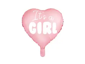 Foliový balónek srdce růžové It's a Girl! +HELIUM
