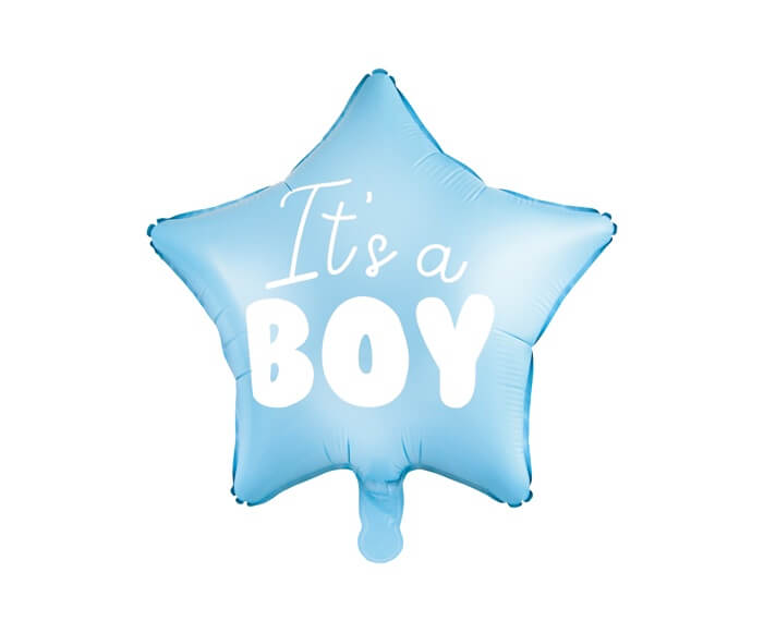 Foliový balónek hvězda modrá It's a Boy! +HELIUM