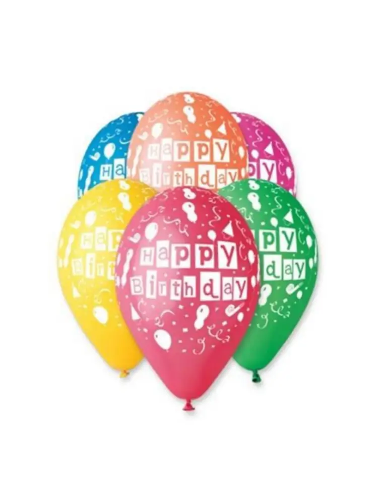 Latexový balónek Happy Birthday +HÉLIUM