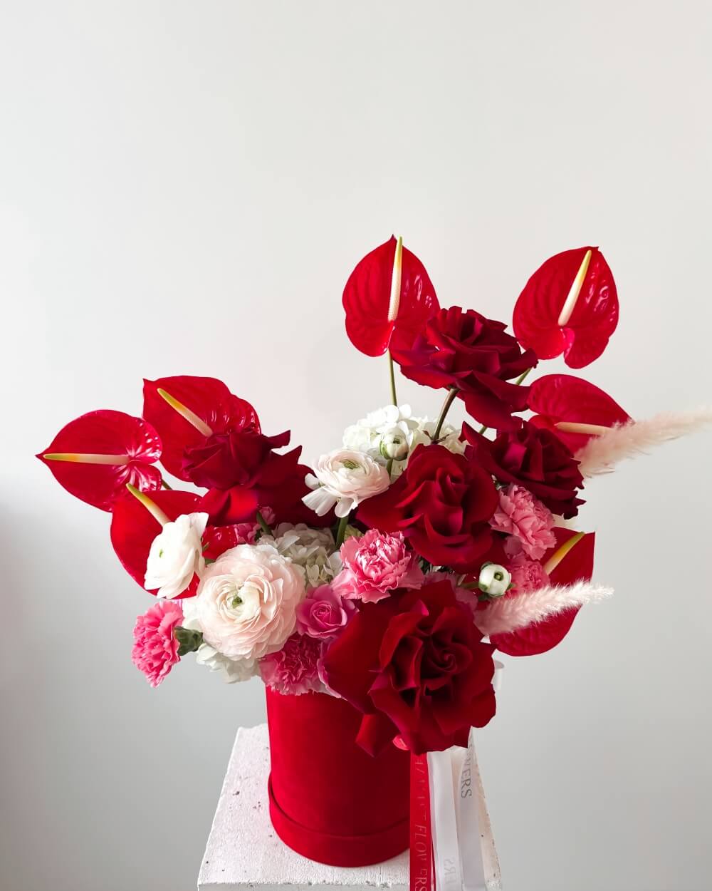 Art Flower Box květin s anthuriem