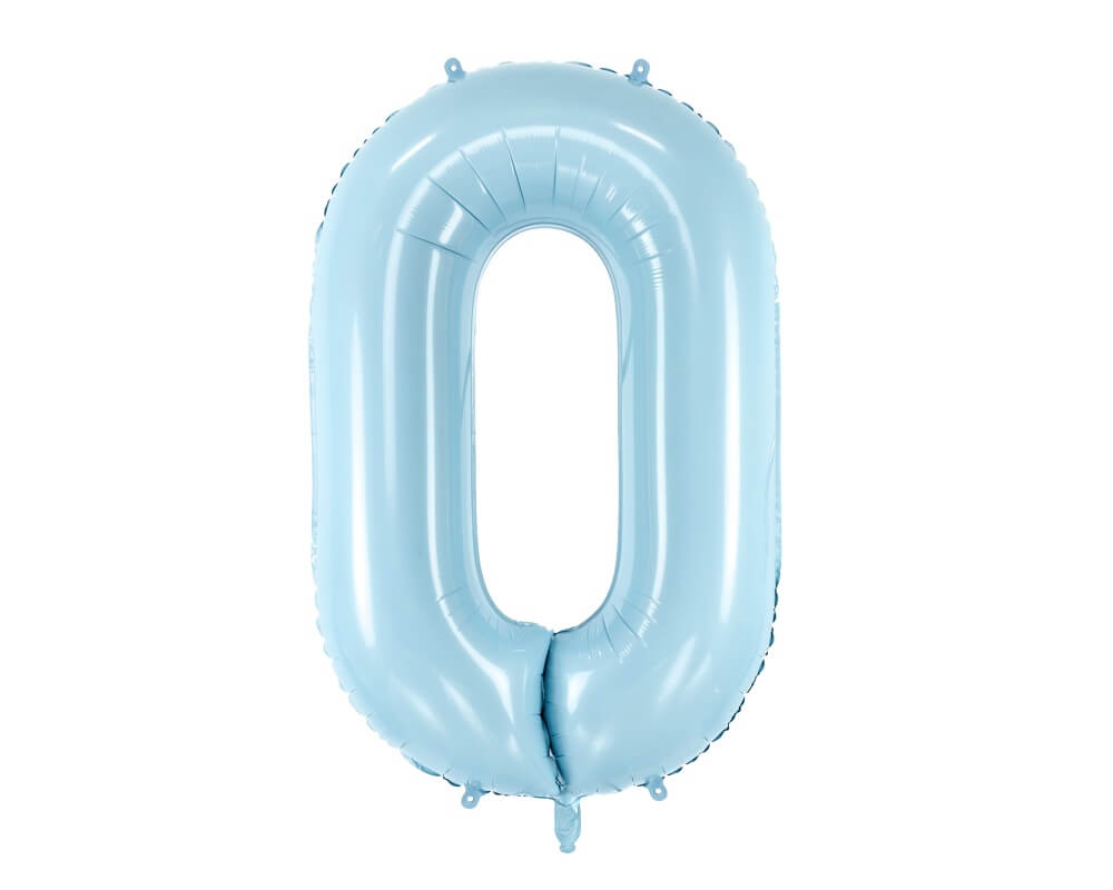 Foliový balónek číslice 0 modrá 86cm +HELIUM