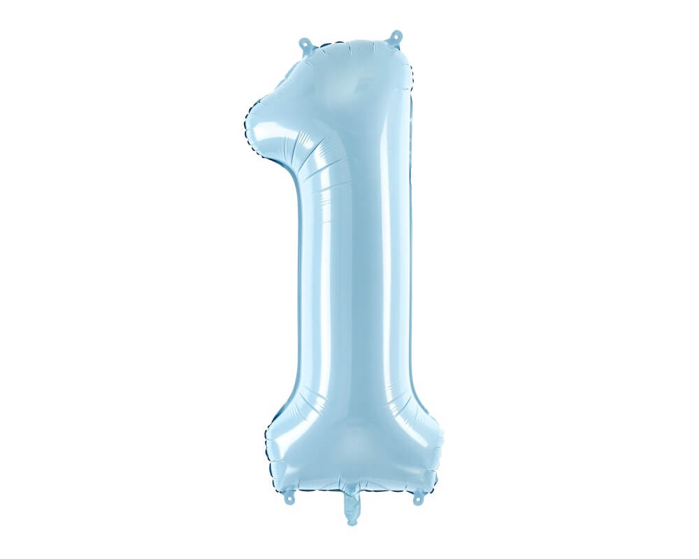 Foliový balónek číslice 1 modrá 86cm +HELIUM