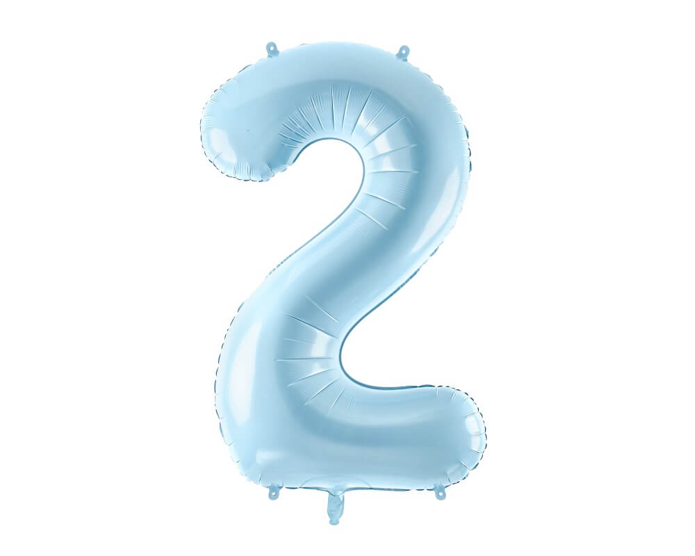 Foliový balónek číslice 2 modrá 86cm +HELIUM