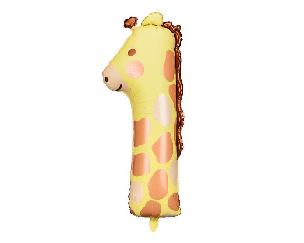 Foliový balónek číslice 1 žirafa 86cm +HELIUM