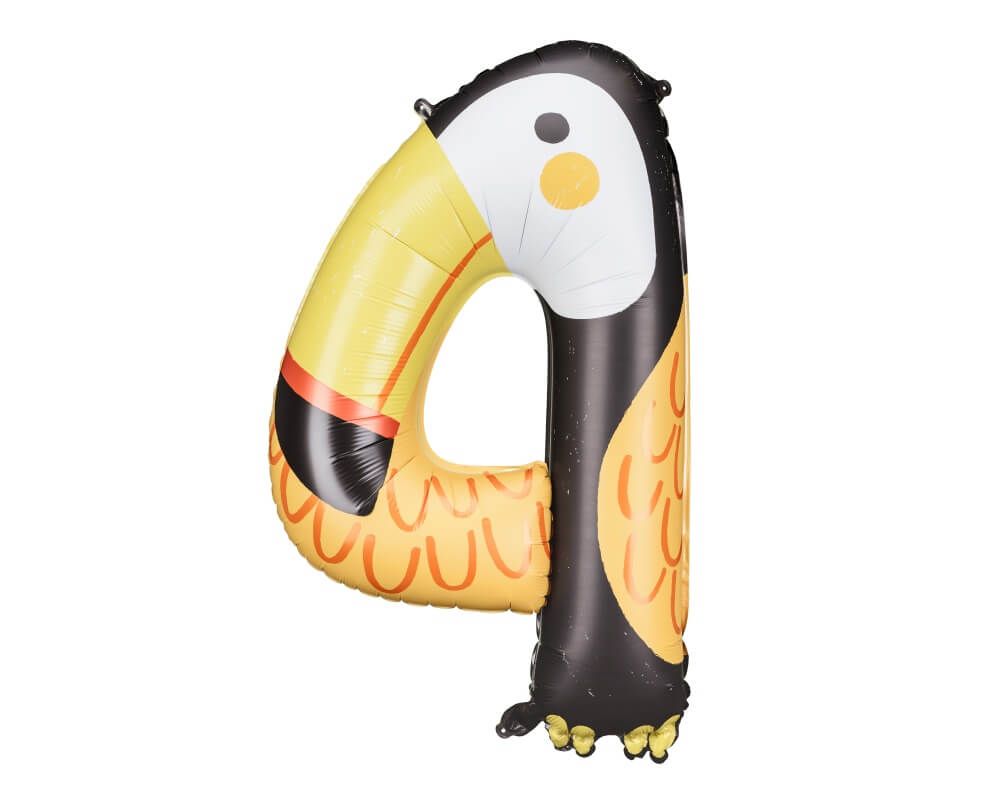 Foliový balónek číslice 4 tukan 86cm +HELIUM
