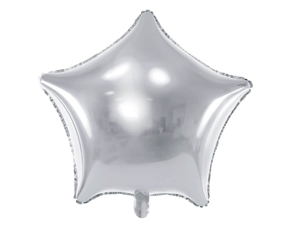 Foliový balónek Hvězda stříbrná +HELIUM