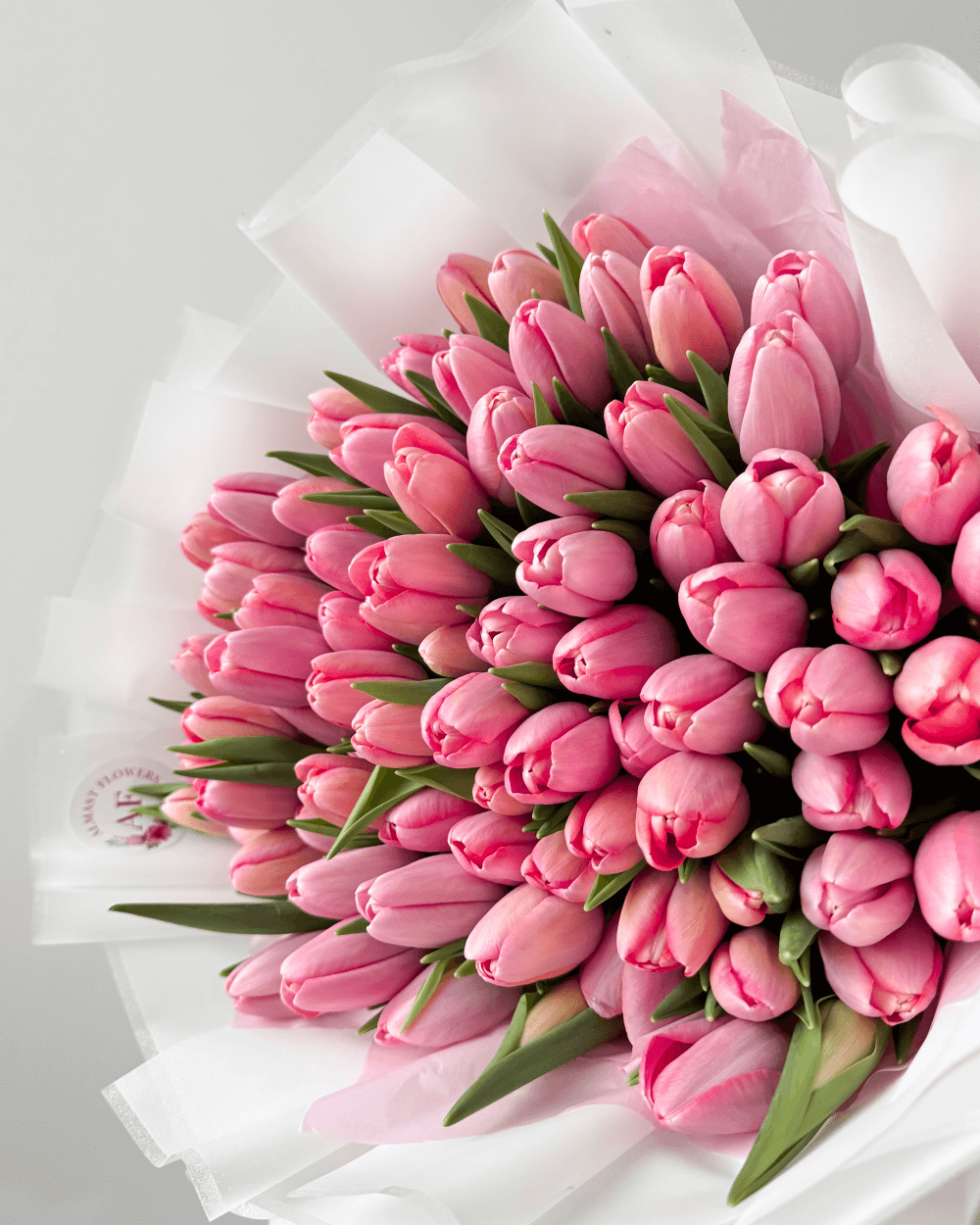 Kytice růžových tulipánů