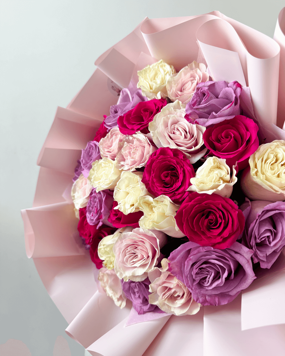 Kytice růží mix pastelových barev