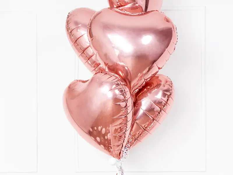 Foliový balónek Srdce Rose Gold +HELIUM