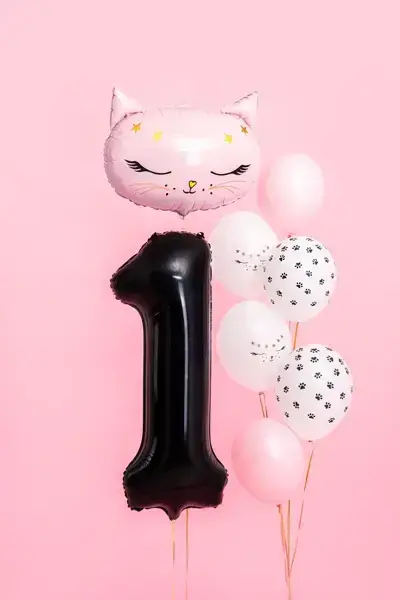 Foliový balónek číslice 1 černý 86cm +HELIUM