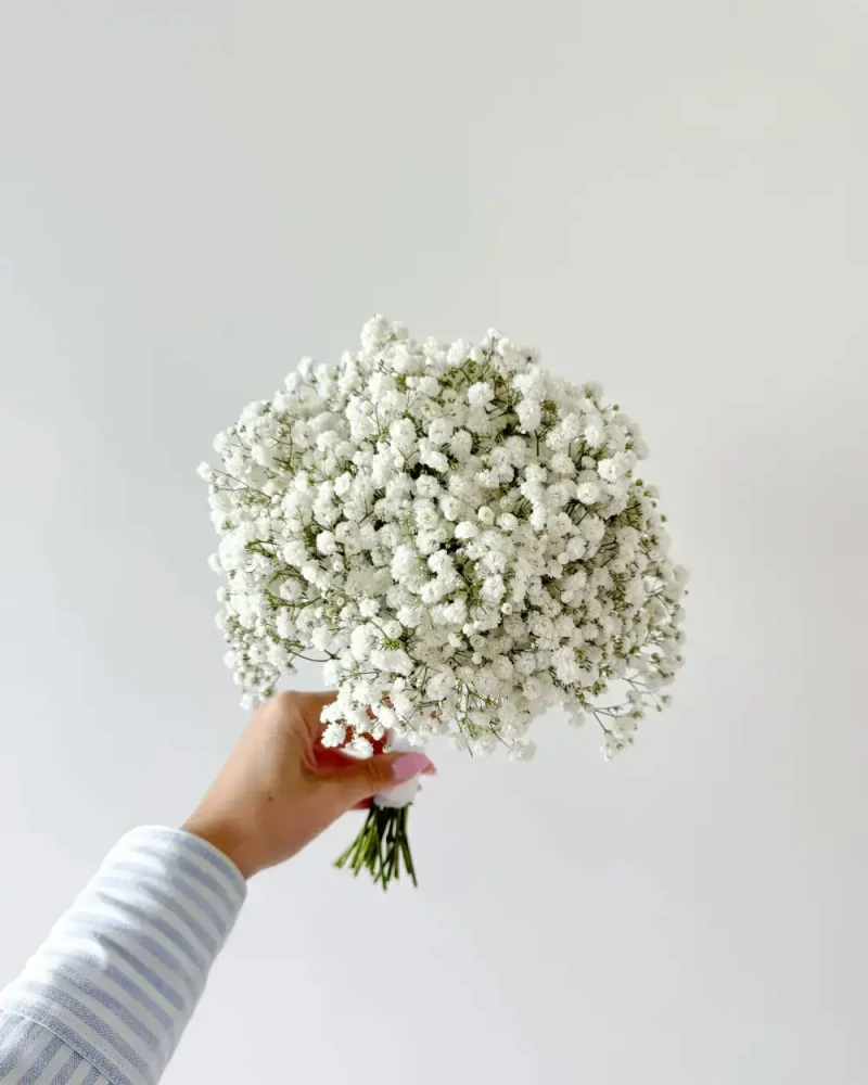 Svatební kytice z bílé gypsofily