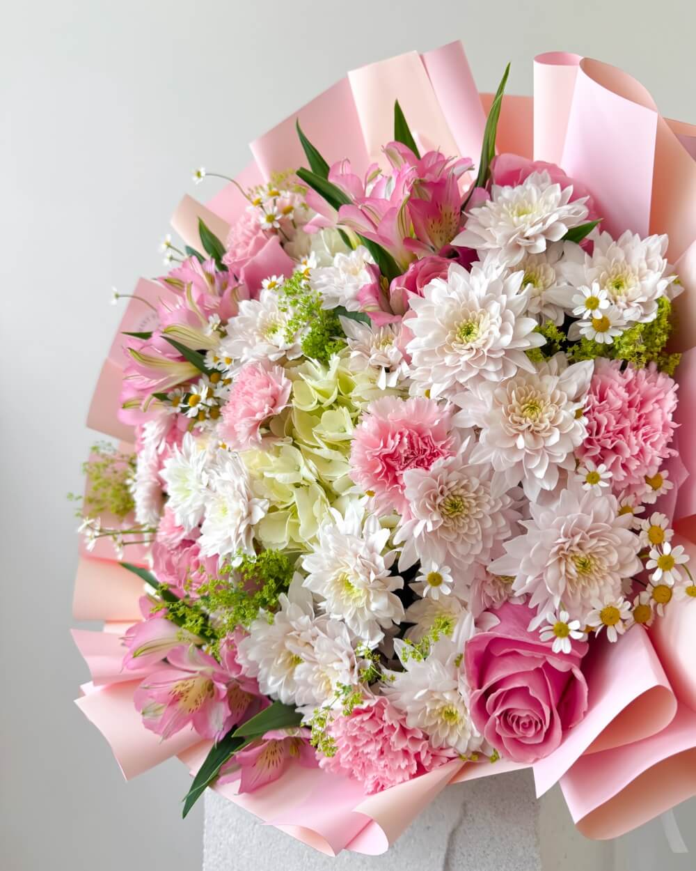 Sladká růžová kytice