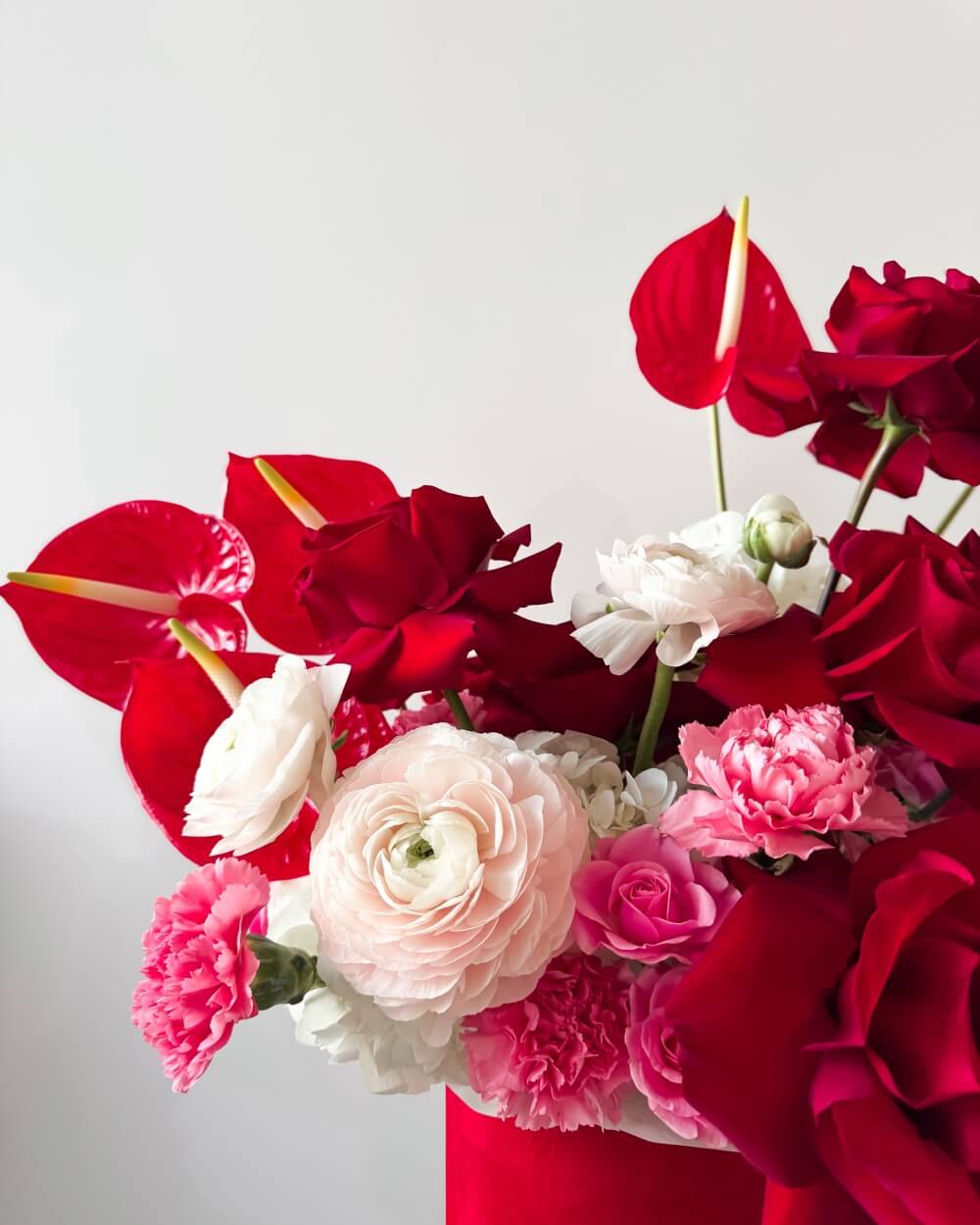 Art Flower Box květin s anthuriem