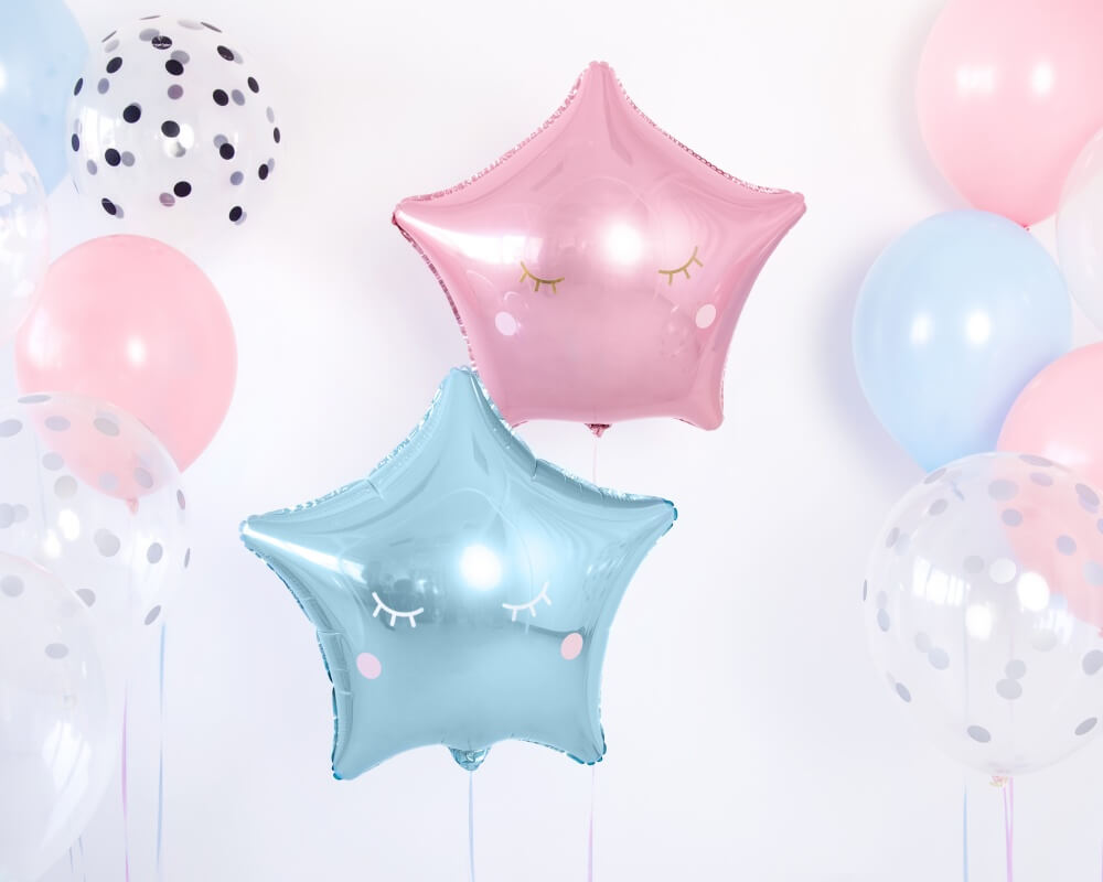 Foliový balónek Hvězda modrá +HELIUM