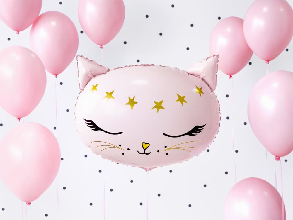 Foliový balónek Kočka růžová +HELIUM