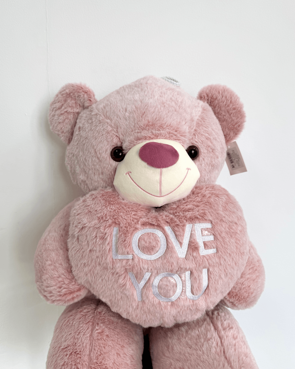 Plyšový medvěd LOVE YOU starorůžový 80cm