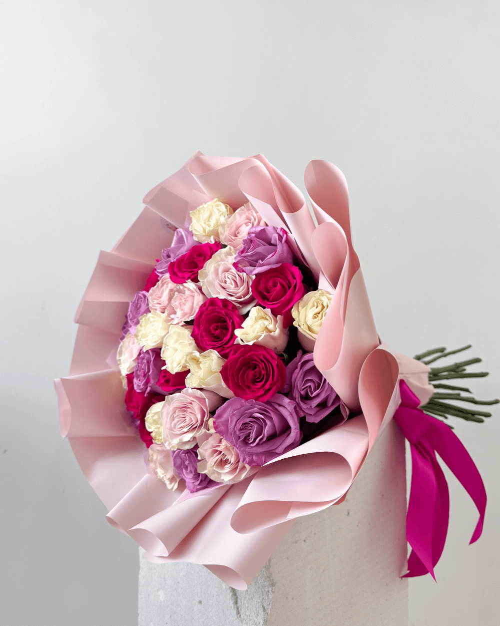 Kytice růží mix pastelových barev