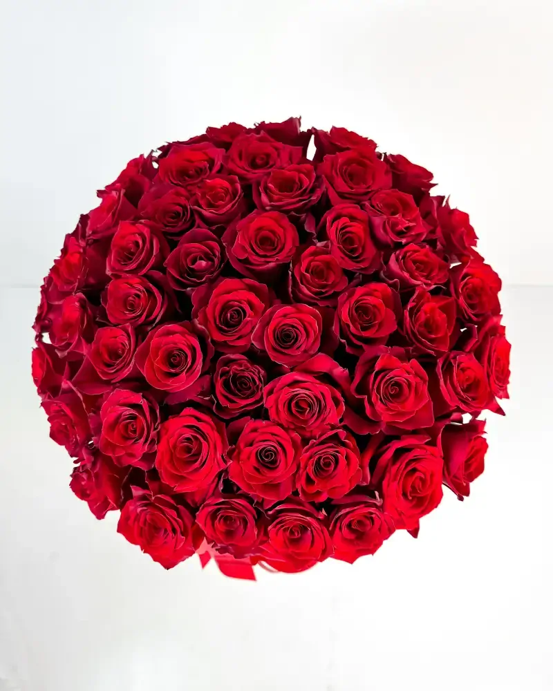 Flower Box s červenými růžemi