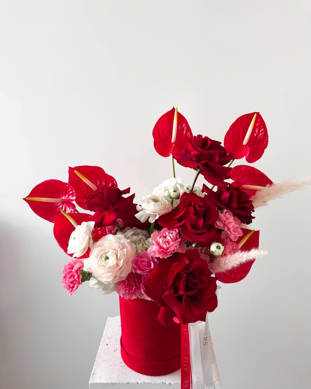 Art Flower Box květin s anthuriem