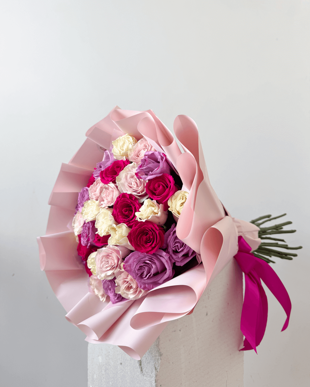 Kytice růží mix pastelových barev