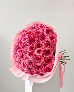 Kytice 51 růžových pivoňkových růží