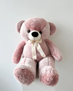 Plyšový medvěd starorůžový 80cm