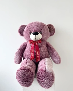 Plyšový medvěd fialový 80cm