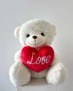 Plyšový medvěd béžový LOVE 55cm