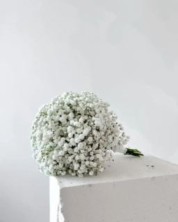 Svatební kytice z bílé gypsofily