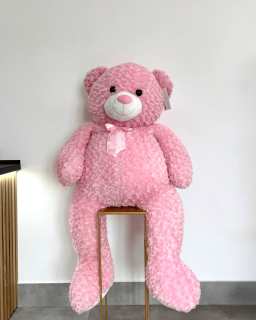 Plyšový medvěd růžový 140cm